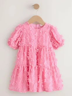 Next Short Sleeve 3D Flowers Dress (3mths-8yrs)^ Dresses|Occasionwear