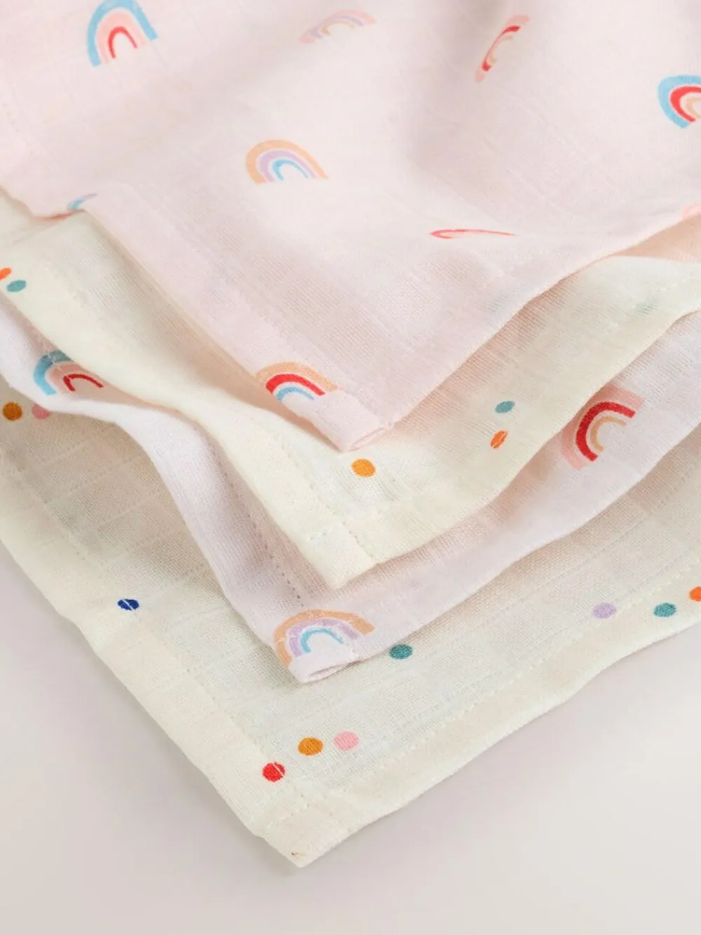 Next Bright Rainbow Baby Muslin Cloths 4 Pack^ Newborn Accessories