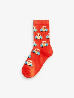 Hot Next Bright Vehicle Cotton Rich Socks 7 Pack