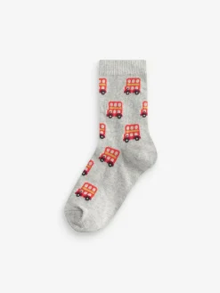 Hot Next Bright Vehicle Cotton Rich Socks 7 Pack