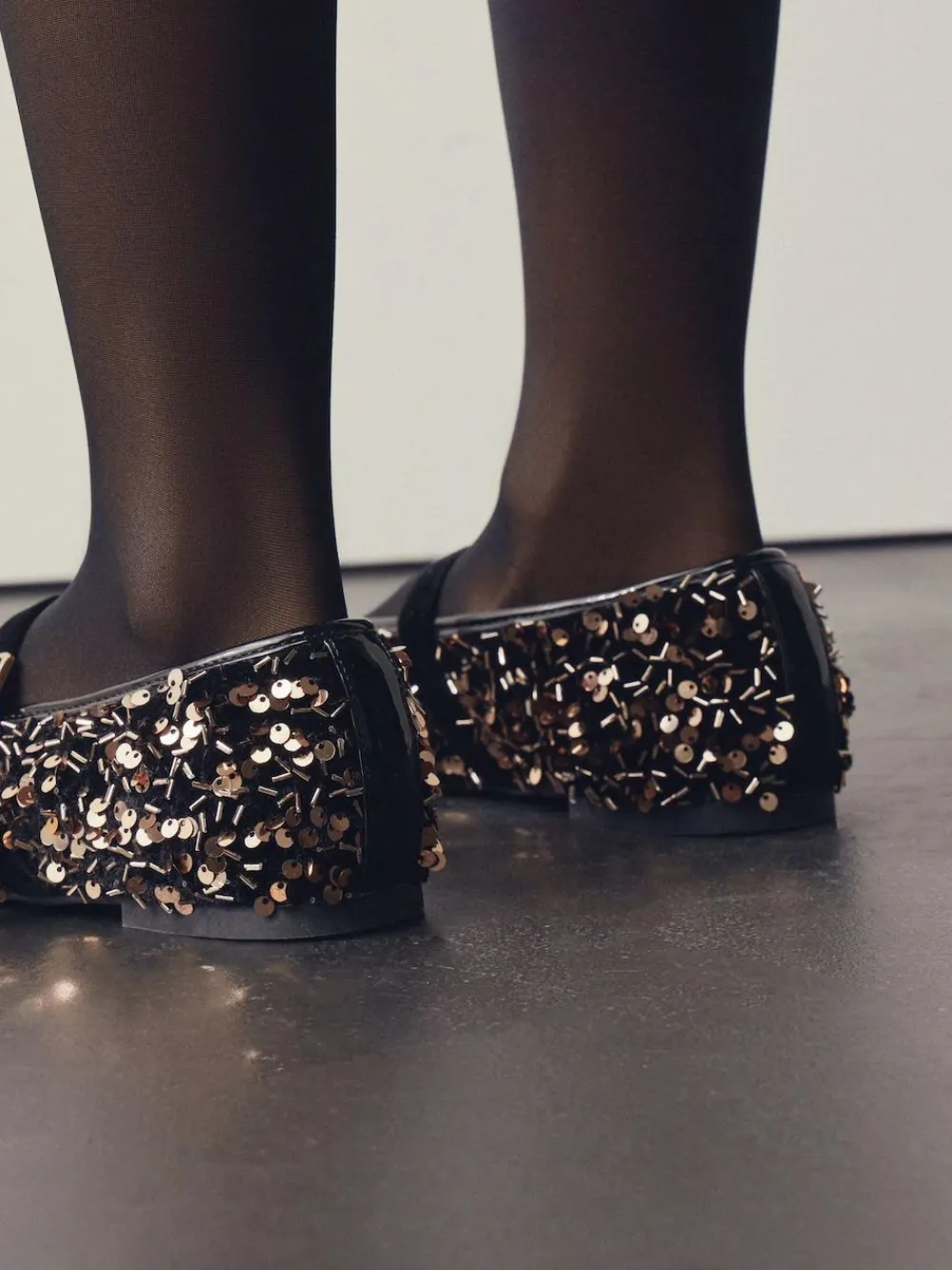 New Next Forever Comfort® Embellished Sequin Mary Jane Shoes Bronze