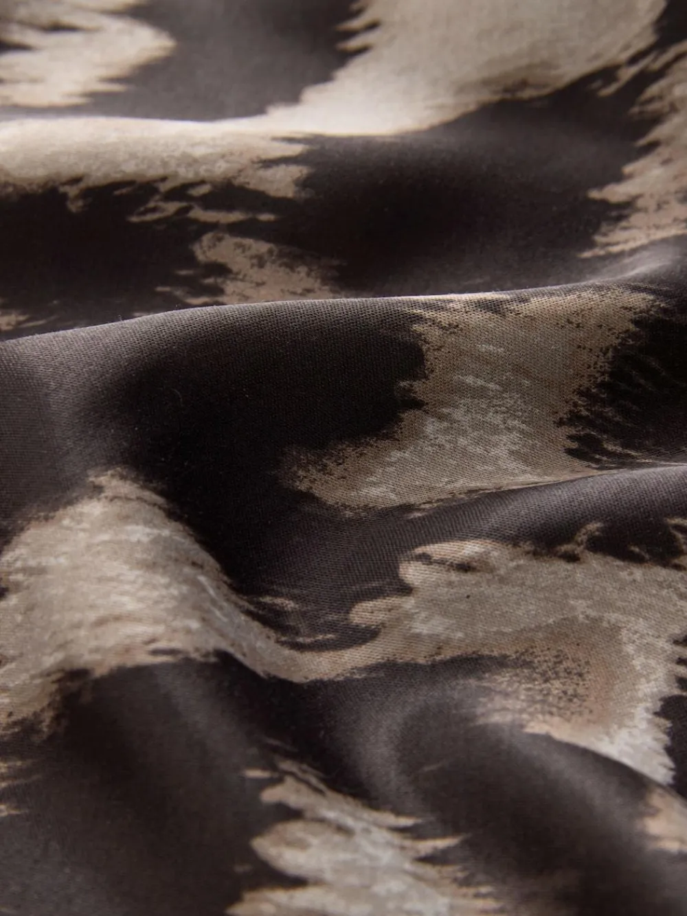 New Next Satin Midi Skirt Brown Animal Print