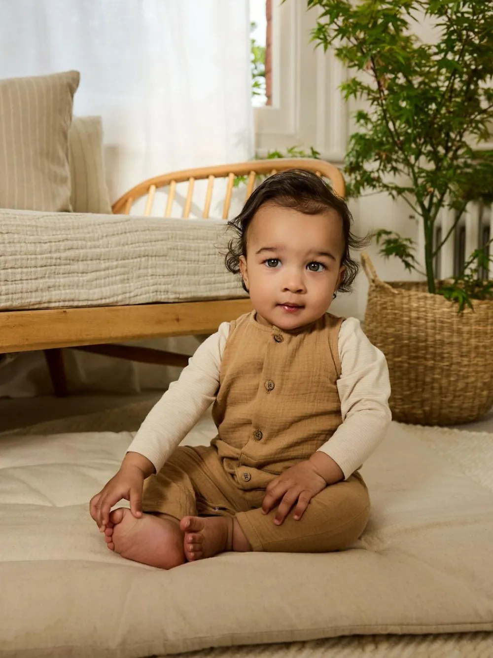 Online Next Baby Dungarees and Bodysuit Set (0mths-2yrs) Brown