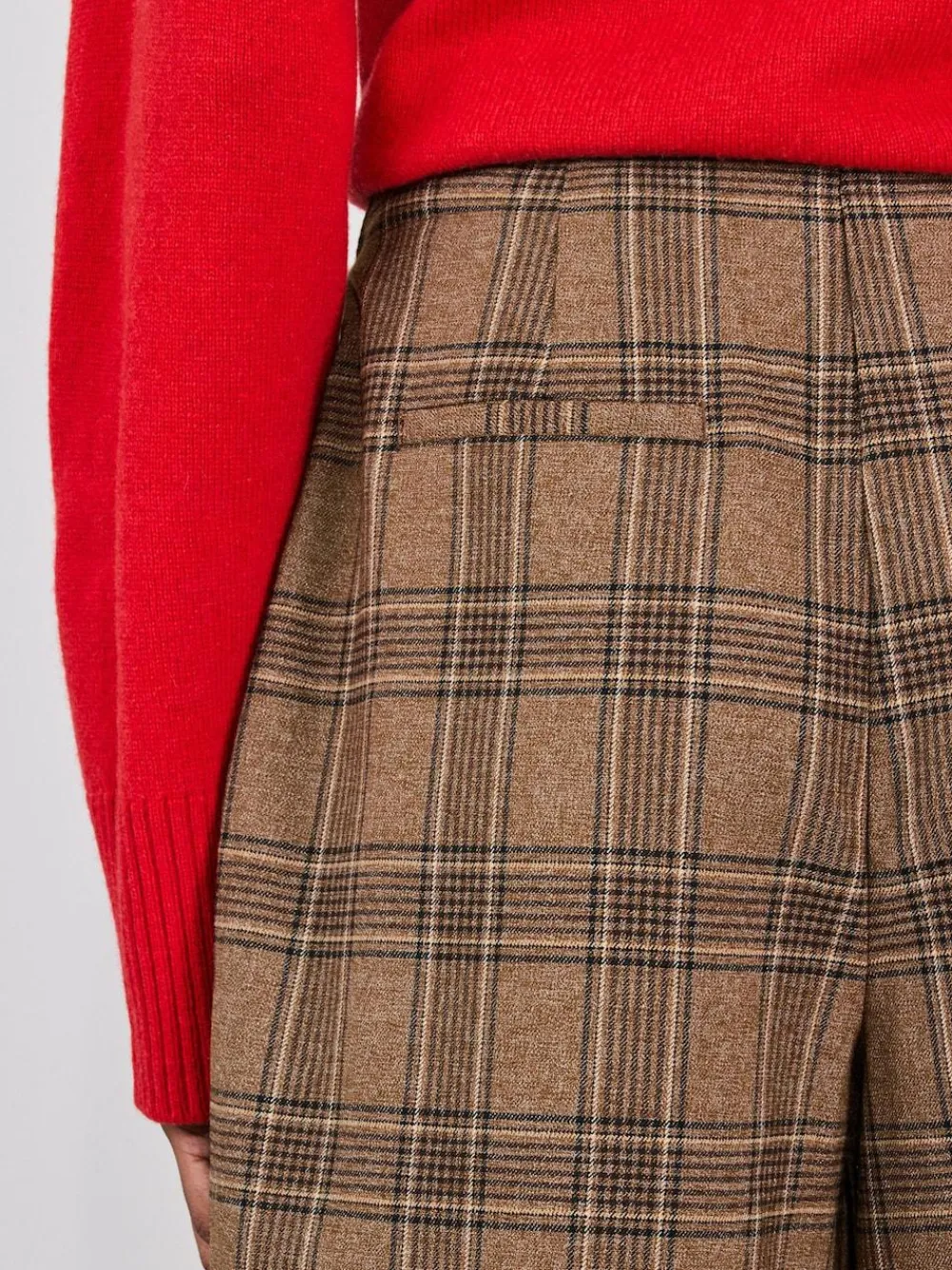 Next Brown Check Smart Culottes^Women Pants