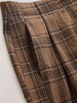 Next Brown Check Smart Culottes^Women Pants