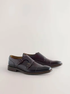 Next Brown Double Monk Shoes^ Shoes