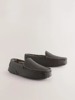 Next Faux Fur Lined Moccasin Slippers^ Slippers|Slippers