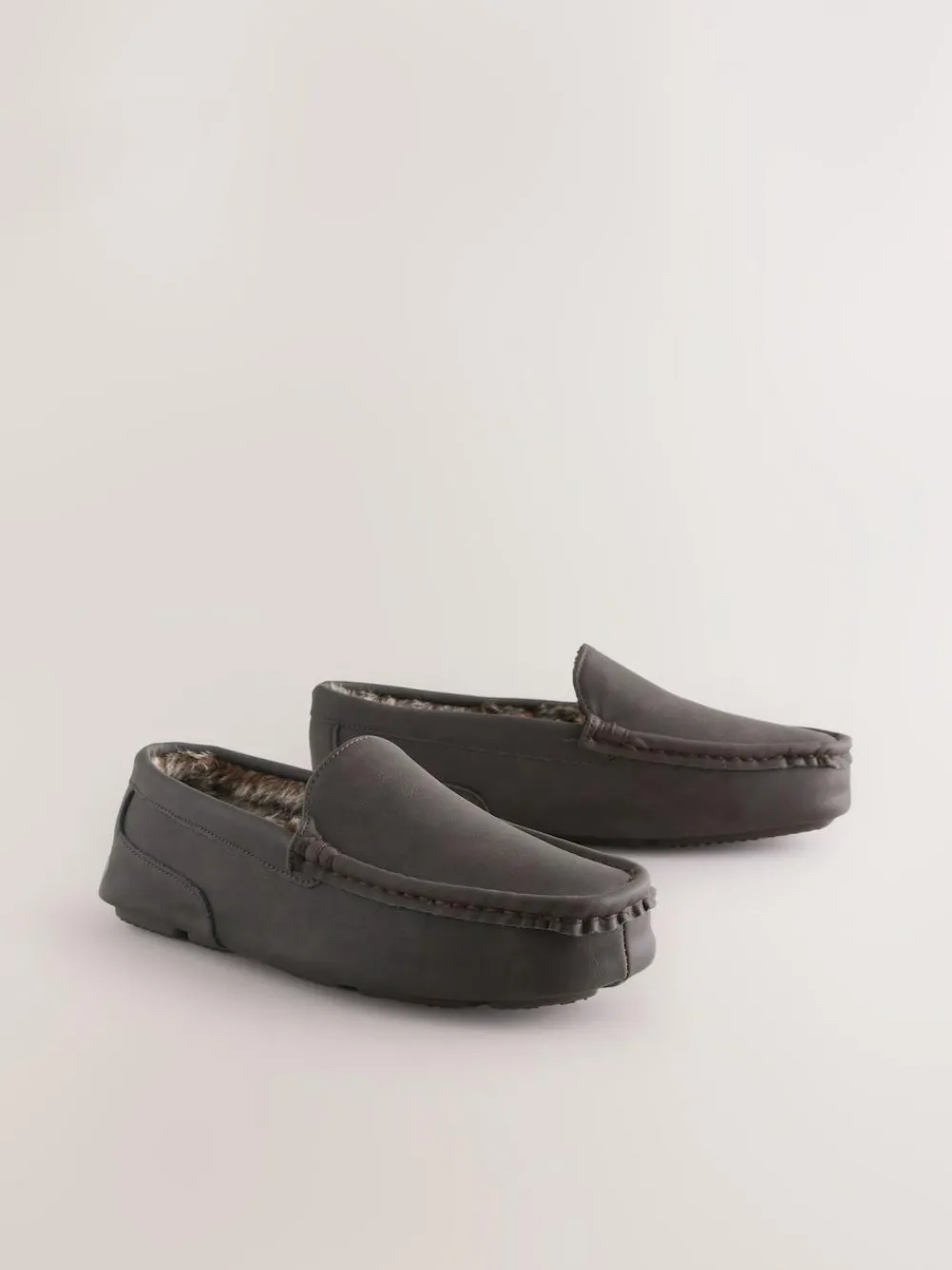 Next Faux Fur Lined Moccasin Slippers^ Slippers|Slippers