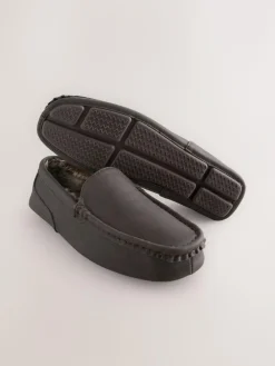 Next Faux Fur Lined Moccasin Slippers^ Slippers|Slippers