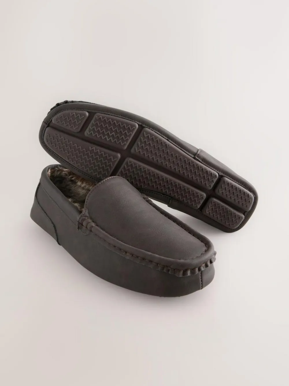 Next Faux Fur Lined Moccasin Slippers^ Slippers|Slippers