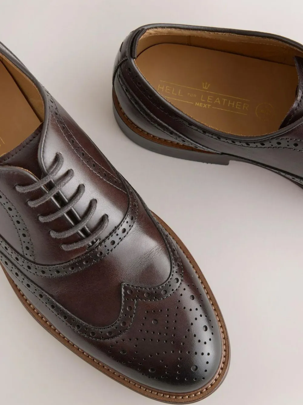 Next Oxford Wingcap Leather Shoes^ Shoes