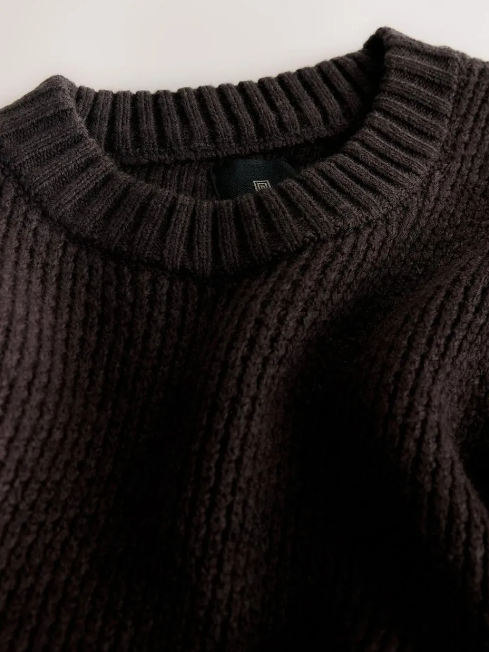 Next Regular Fit Textured Crew Jumper^ Knitwear|Knitwear