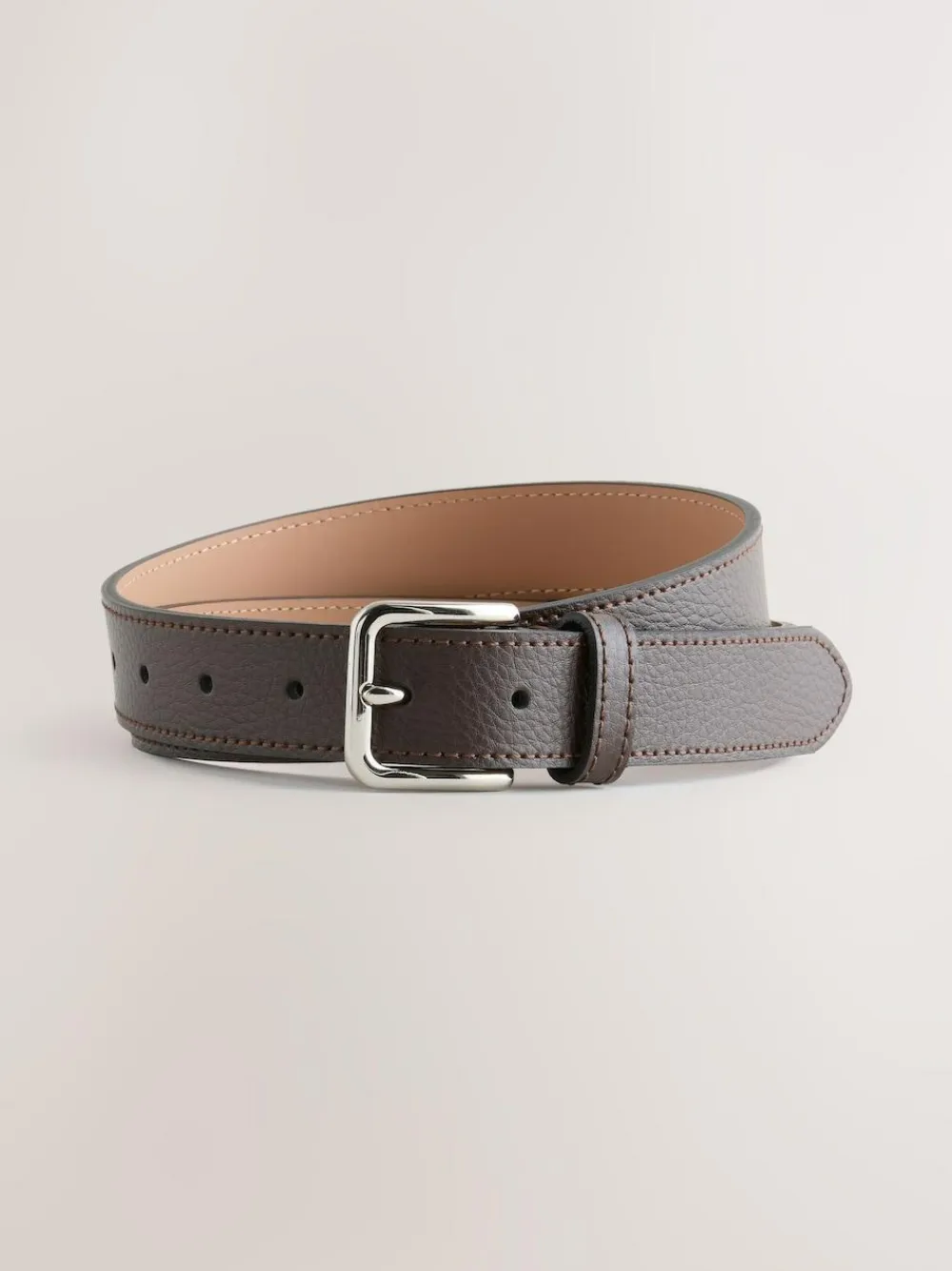 Clearance Next Brown Signature Casual Skinny Leather Belt