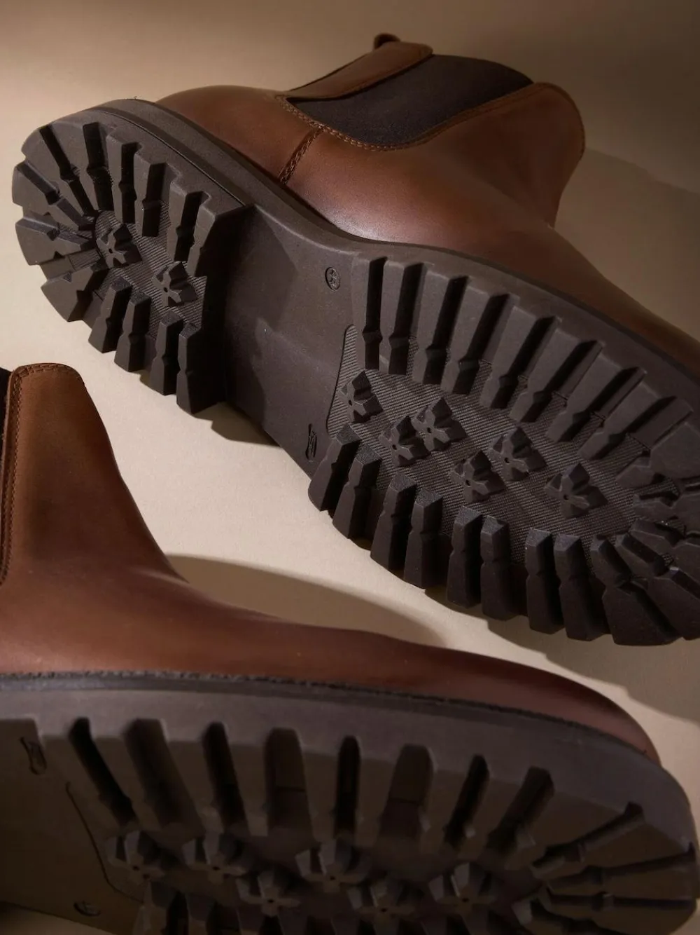 Next Brown Signature Leather Chelsea Boots
