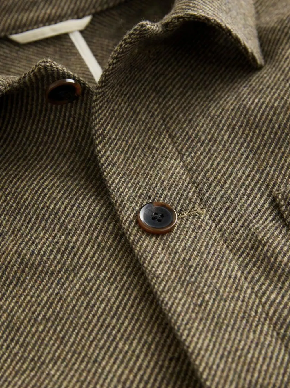Outlet Next Brown Smart Textured Twill Chore Jacket With Wool