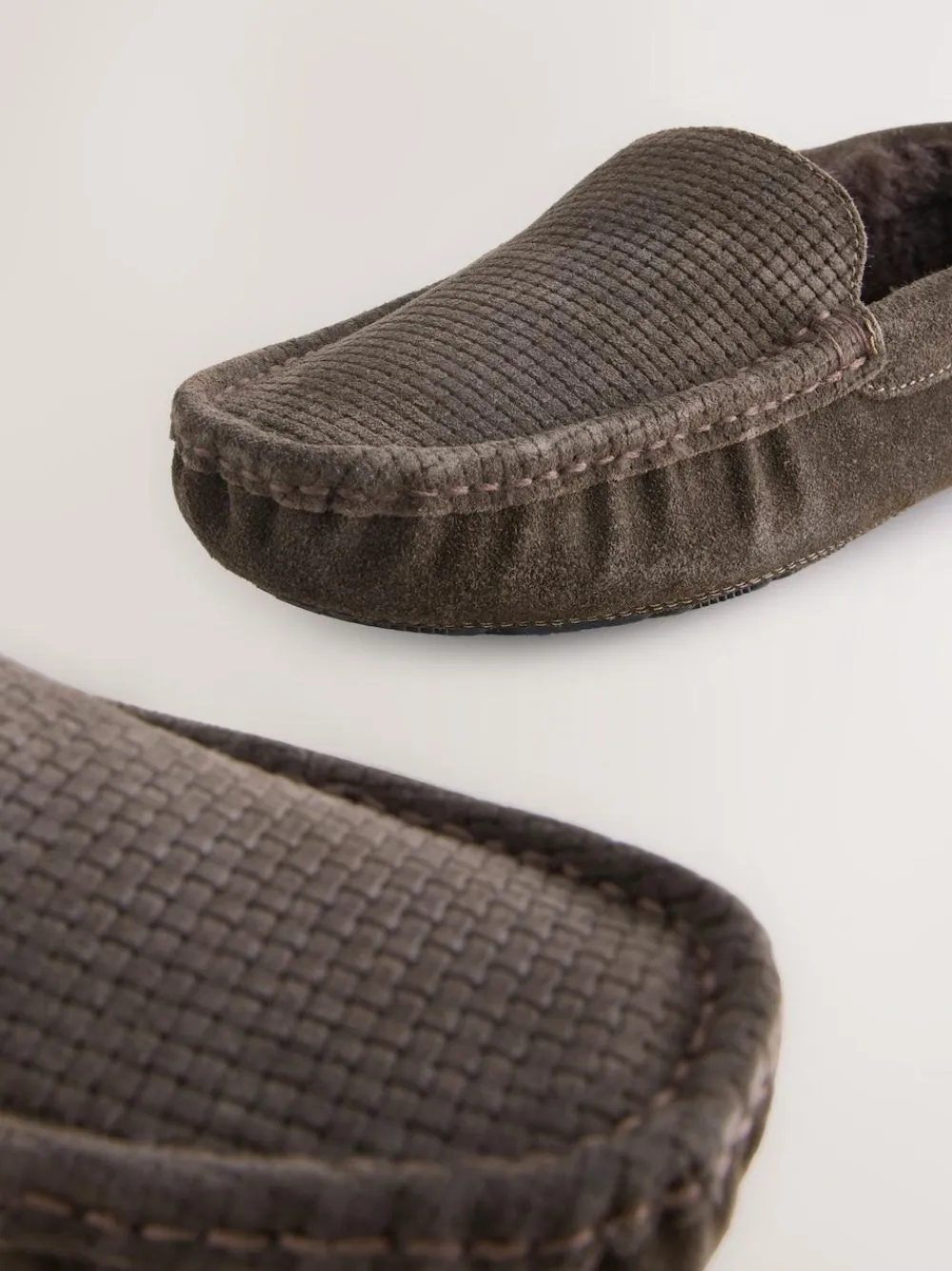 Next Suede Faux Fur Lined Moccasin Slippers^ Slippers|Slippers