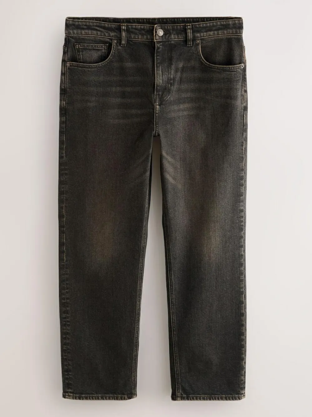 Next Brown Tint Straight Fit Vintage Wash Denim Jeans^ Jeans|Jeans