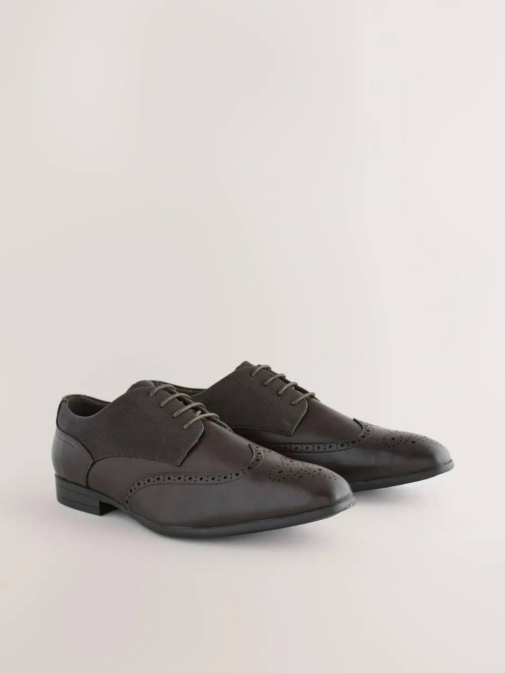 Discount Next Wide Fit Brogue Shoes Brown