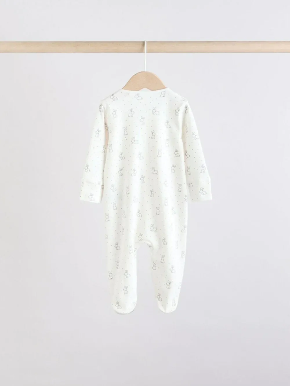Clearance Next Brown/Cream 5 Pack Two Way Zip Baby Sleepsuits (0mths-2yrs)