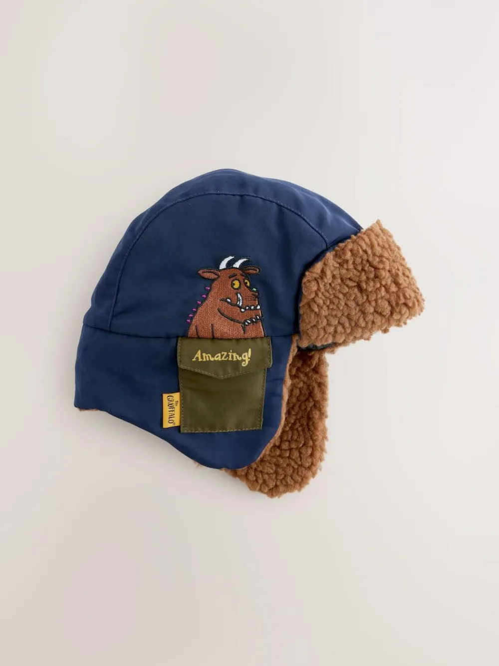 Next Brown/Navy Gruffalo Trapper Hat (1-6yrs)^BOY Hats