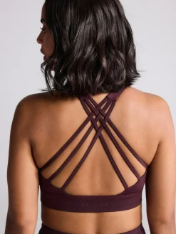 Next Burgundy Red Active Cross Back Sports Bra^Women Bras