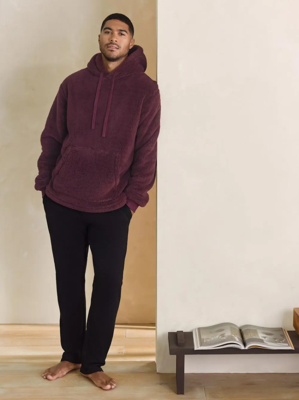 Next Burgundy Red Borg Overhead Hoodie^ Nightwear|Loungewear