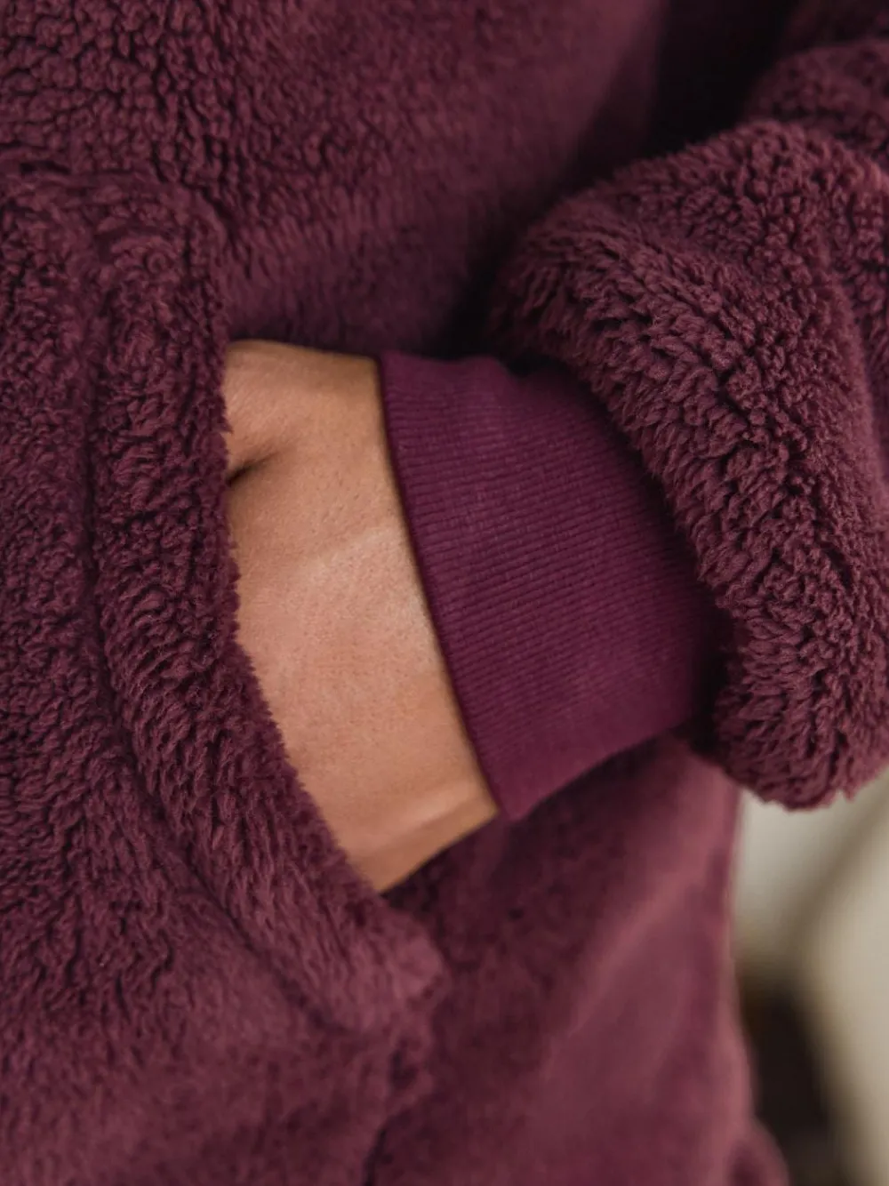 Next Burgundy Red Borg Overhead Hoodie^ Nightwear|Loungewear