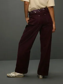 Next Cord Wide Leg Trousers With Scarf^Women Pants