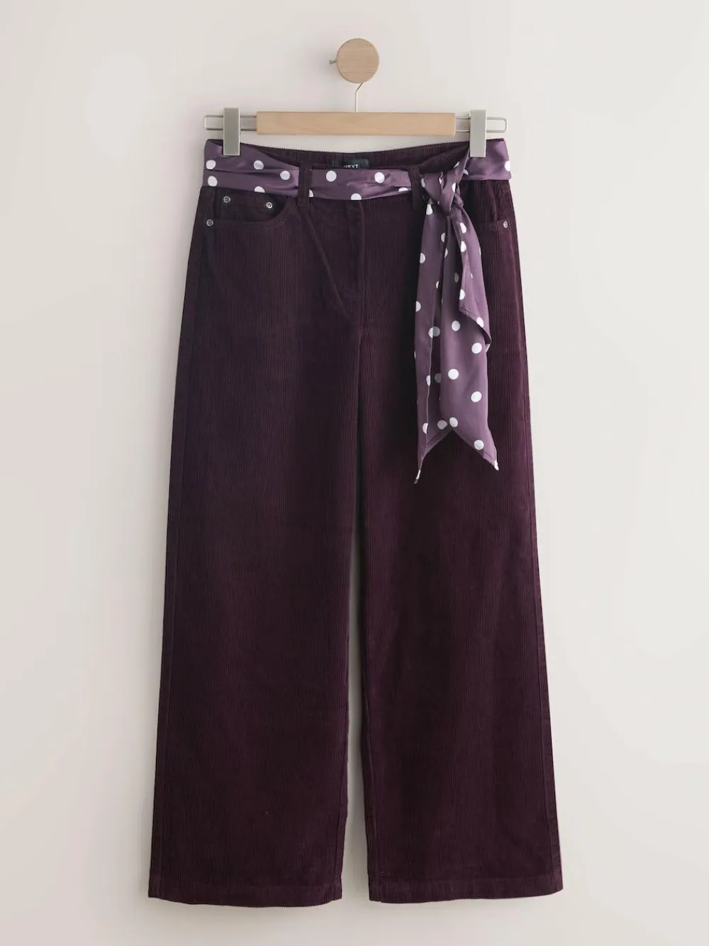 Next Cord Wide Leg Trousers With Scarf^Women Pants