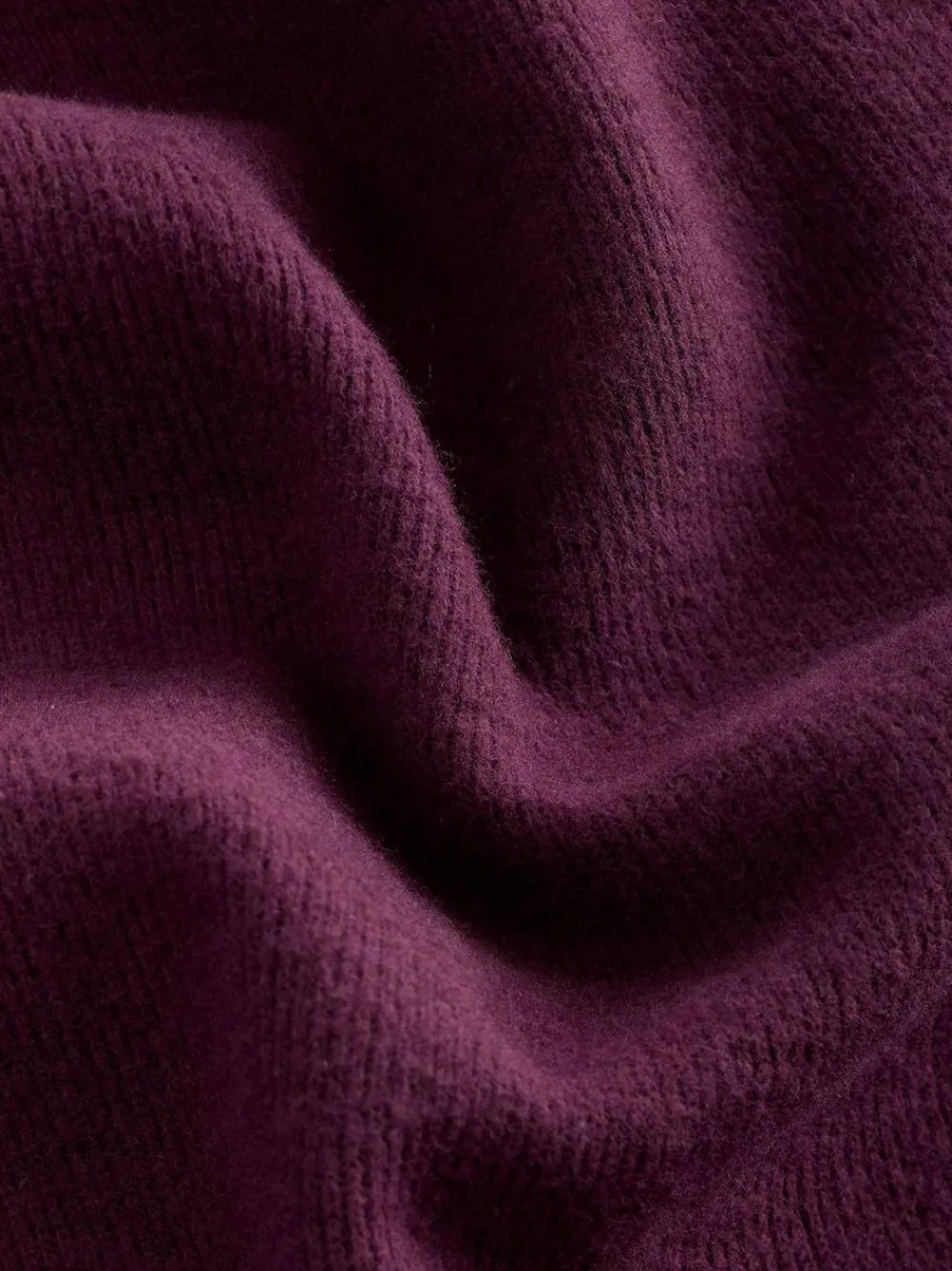 Next Burgundy Red Cosy Soft Touch Rib Overhead Hooded Jumper Sweatshirt^Women Knitwear|Knitwear