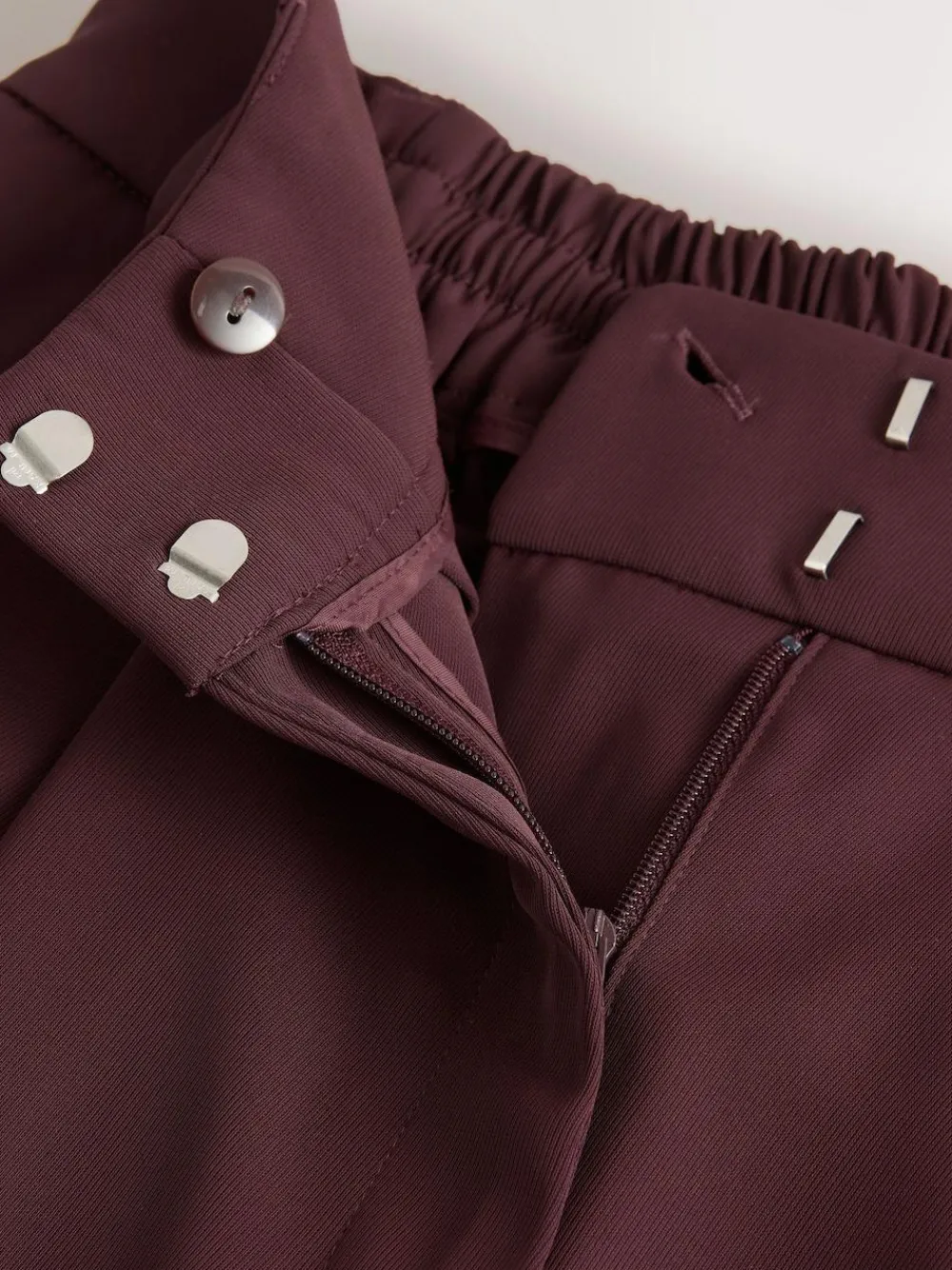 Sale Next Elastic Back Wide Leg Trousers Burgundy Red