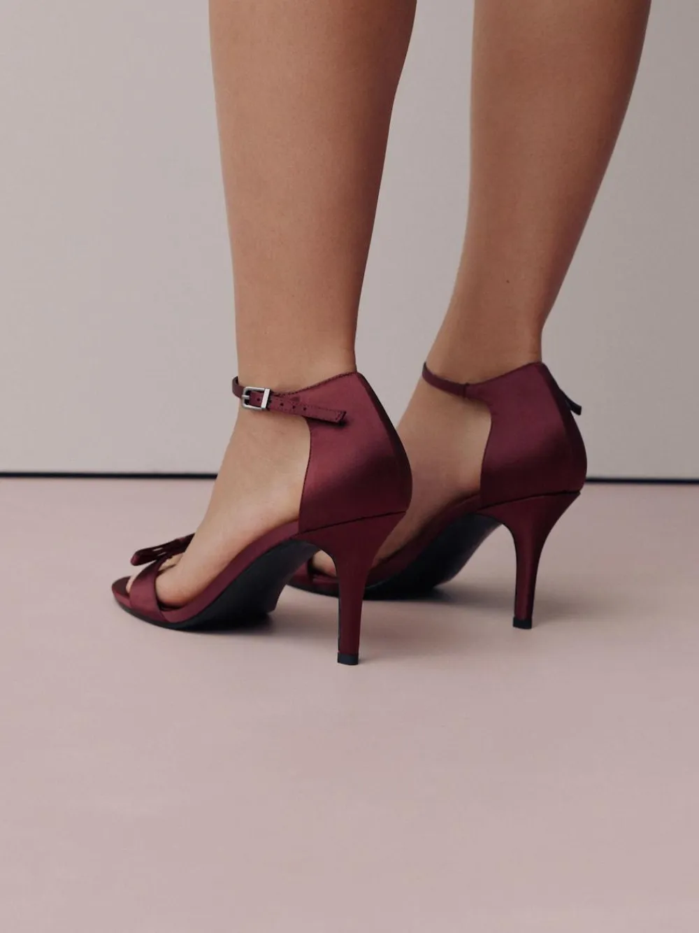 Next Forever Comfort® Mini Satin Bow Heeled Sandals^Women Heels