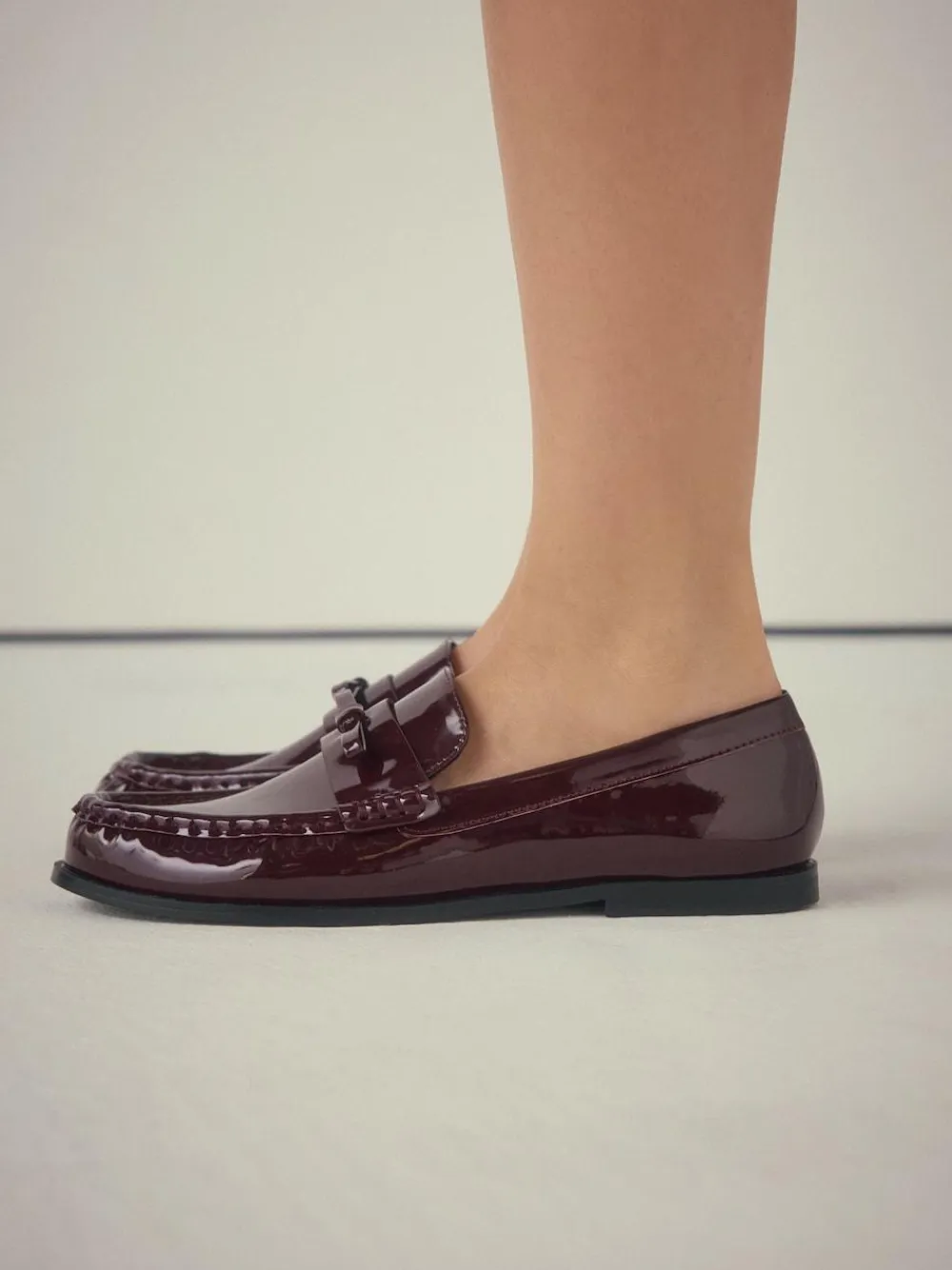 Next Forever Comfort® Bow Detail Ruched Toe Loafers^Women Flats