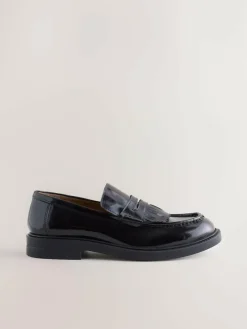 Next Burgundy Red Fringe Penny Loafers^ Shoes