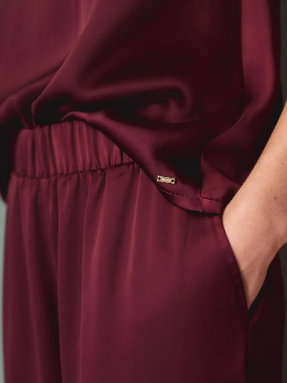 Best Next Burgundy Red Lace Trim Cami Pyjamas