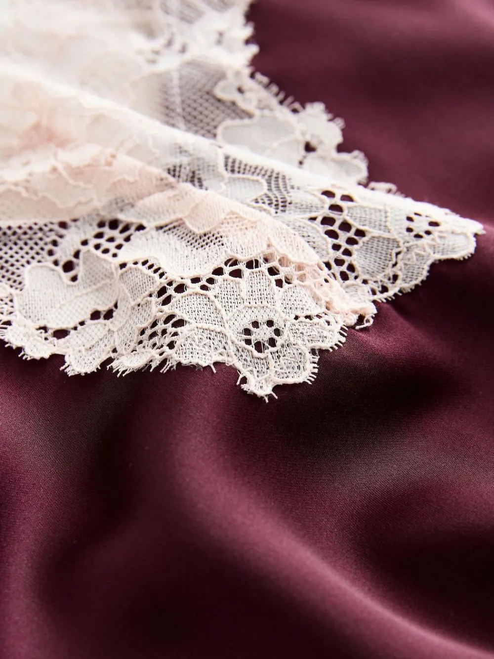 Best Next Burgundy Red Lace Trim Cami Pyjamas