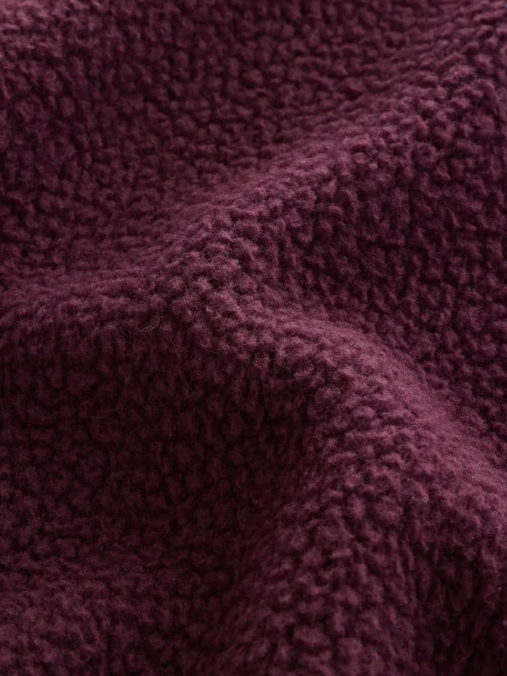 Hot Next Quarter Zip Borg Fleece Burgundy Red