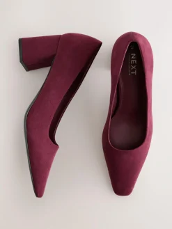 Next Standard/Wide Fit Standard Chisel Toe Block Courts^Women Wide Fit & Extra Wide Fit|Heels
