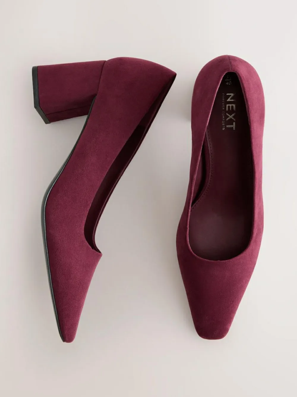 Next Standard/Wide Fit Standard Chisel Toe Block Courts^Women Wide Fit & Extra Wide Fit|Heels
