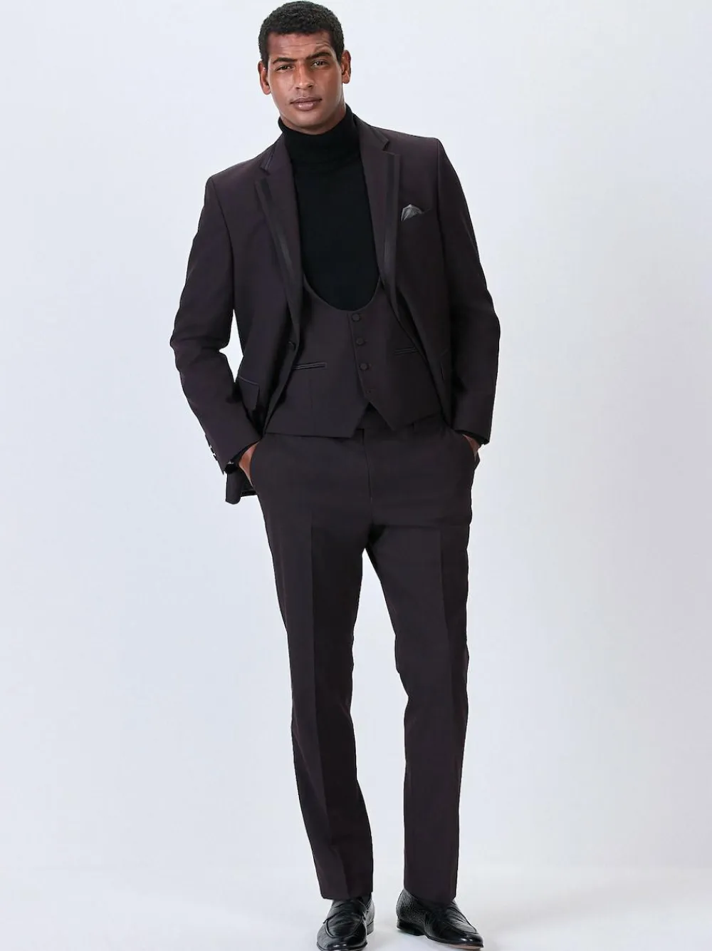 Next Burgundy Red Tuxedo Suit Waistcoat^ Vests