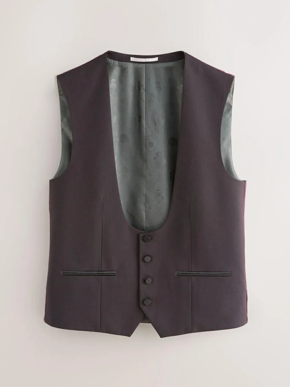 Next Burgundy Red Tuxedo Suit Waistcoat^ Vests