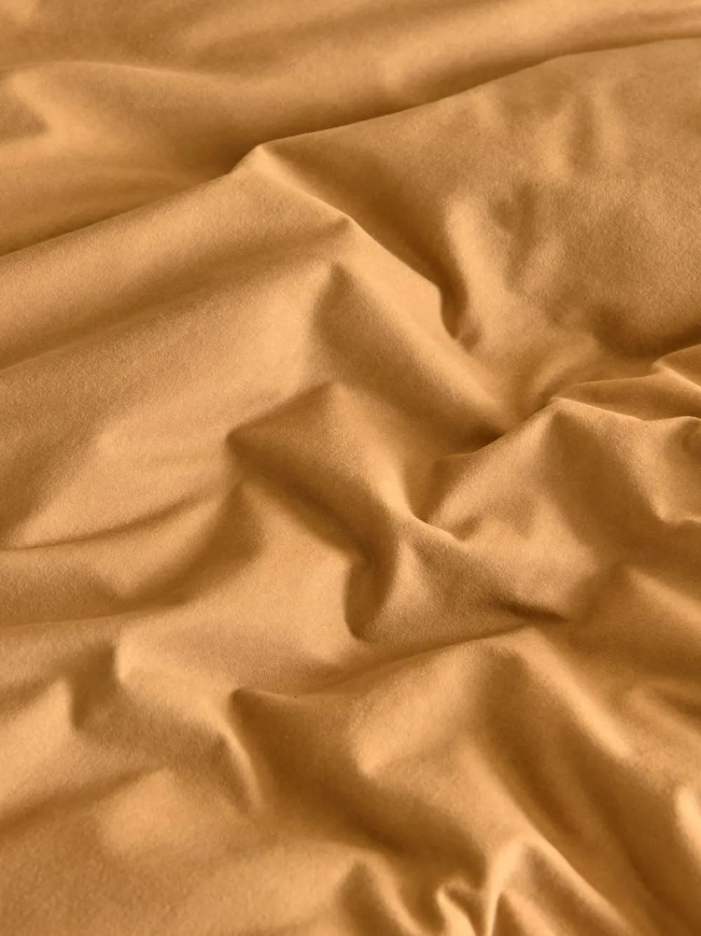 New Next Caramel Brown Supersoft 100% Brushed Cotton Duvet Cover Plain and Pillowcase Set