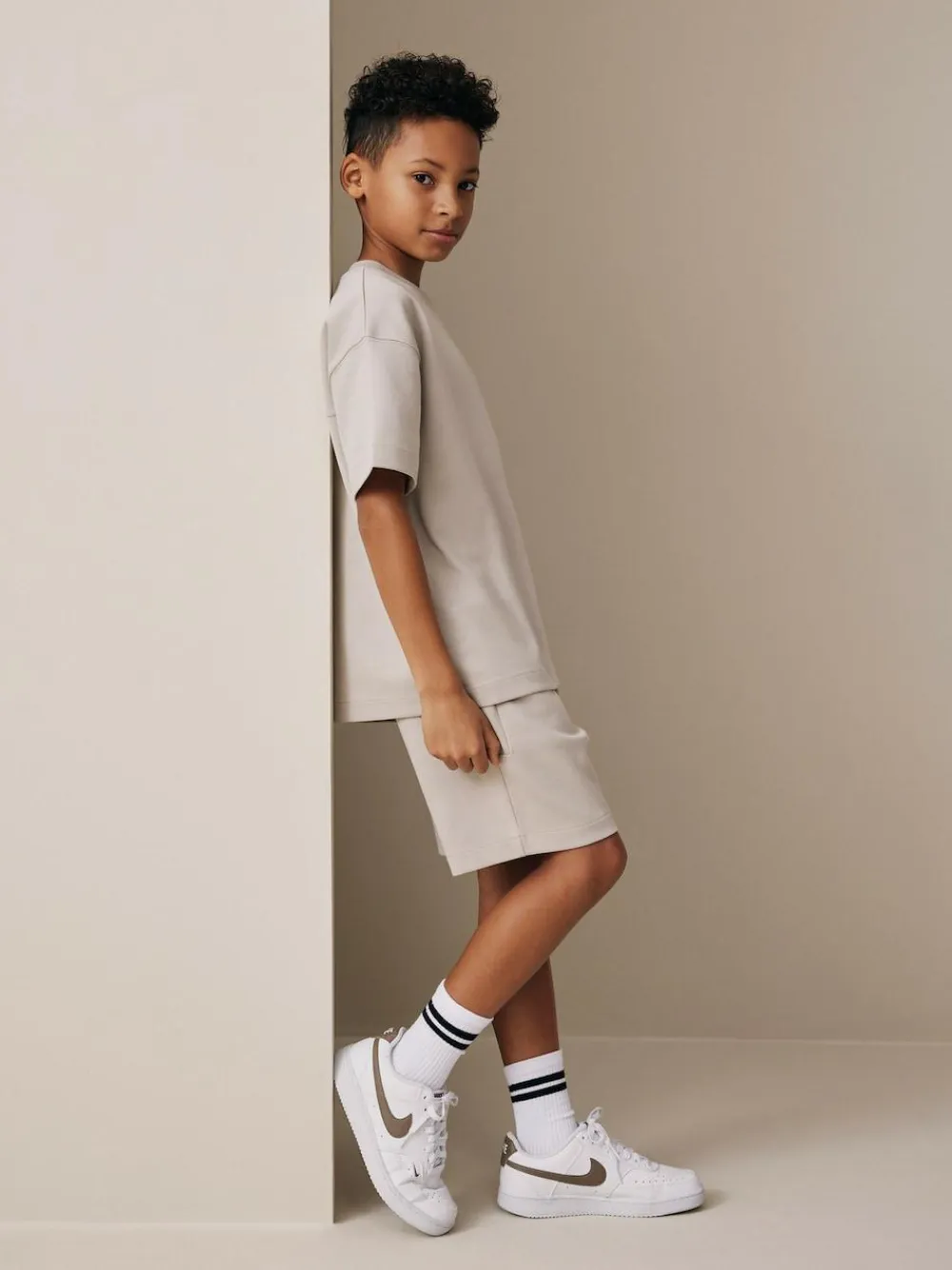 Next Relaxed Fit Heavyweight T-Shirt and Shorts Set (3-16yrs)^BOY Tops|Shorts