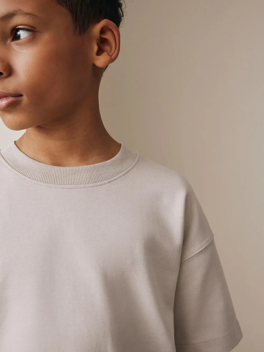 Next Relaxed Fit Heavyweight T-Shirt and Shorts Set (3-16yrs)^BOY Tops|Shorts