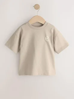 Next Cement Smile Short Sleeve Small Graphic T-Shirt (3mths-7yrs)^BOY Baby Boys|Baby Boys