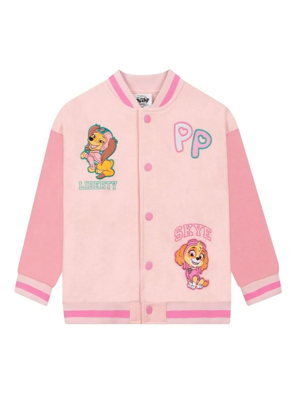 Character Pink PAW Patrol Liberty And Skye Varsity Jacket^ Coats, Jackets & Pramsuits|Coats, Jackets & Pramsuits