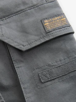 Next Charcoal Grey Loose Fit Cargo Trousers (3-16yrs)^BOY Joggers|Pants & Chinos