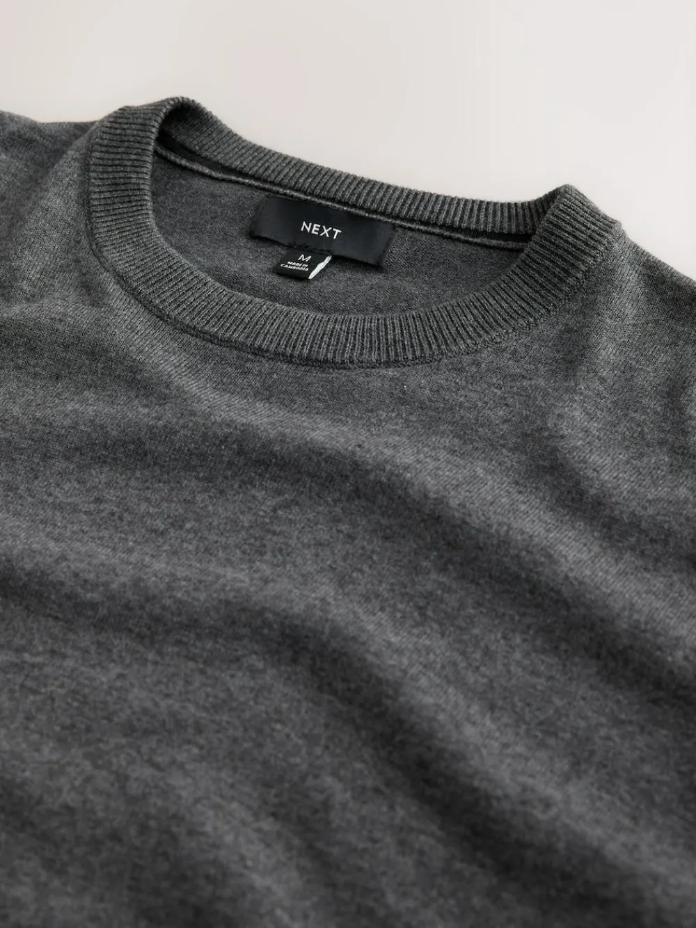 Next Plain Regular Fit Cotton Rich Crew Neck Jumper^ Knitwear|Knitwear