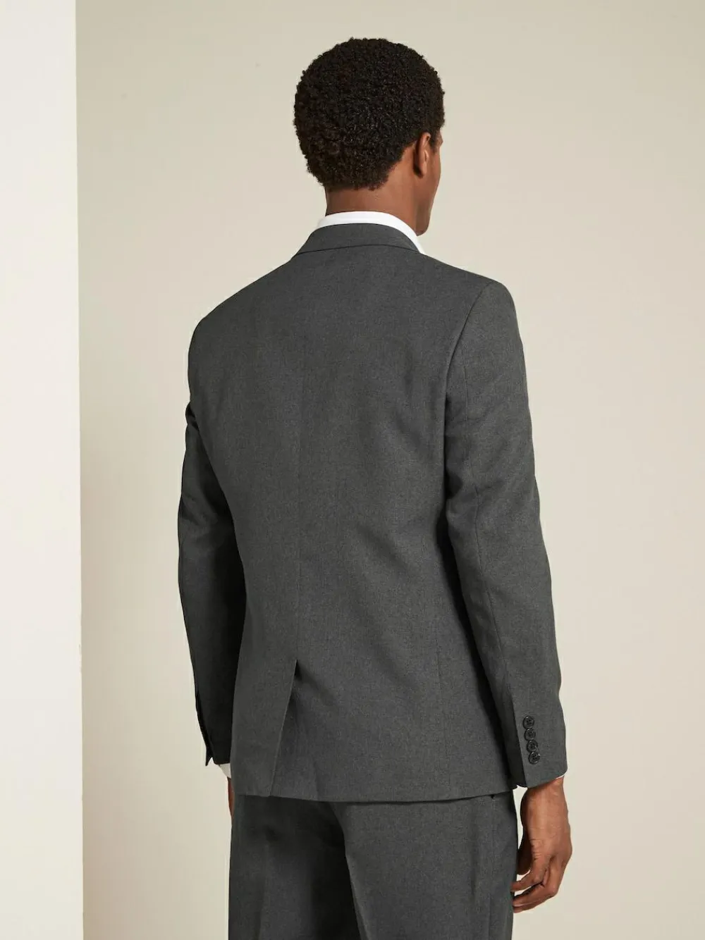 New Next Regular Fit Essential Suit Jacket Charcoal Grey