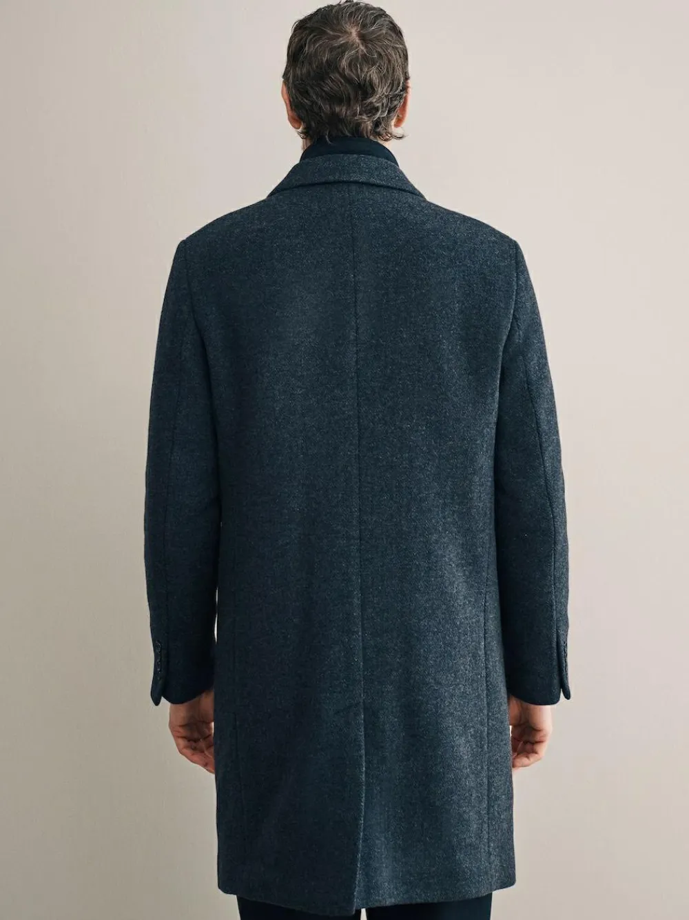 Sale Next Signature Soft Touch Wool Rich Padded Italian Fabric Funnel Neck Coat Charcoal Grey